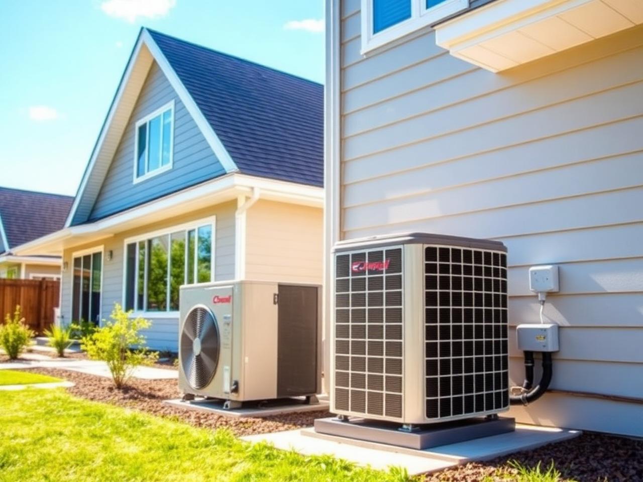 Modern home with newly installed HVAC system
